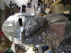 13 ga Fluted Stainless Rus Helm with Drape